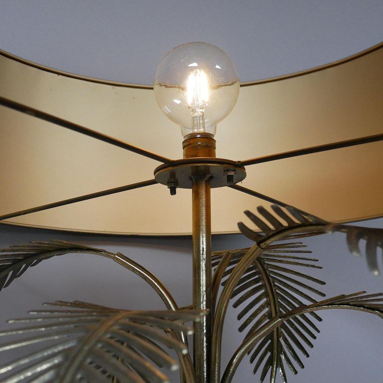 Palm Tree Standing Lamp - Large - with Black Shade