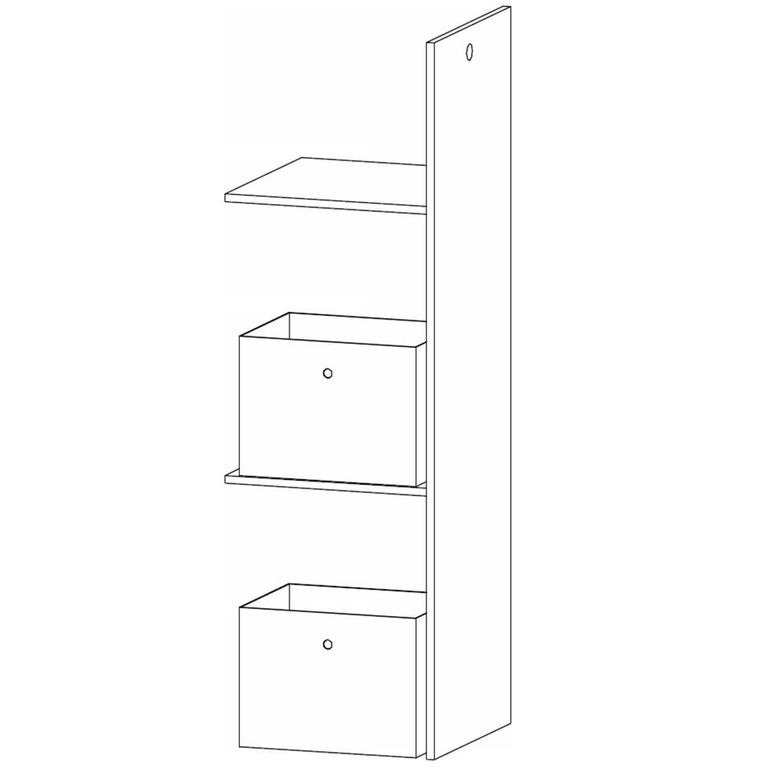 Rauch Blue Wardrobe Interior Division with 2 Fabric Boxes For Sliding Wardrobe