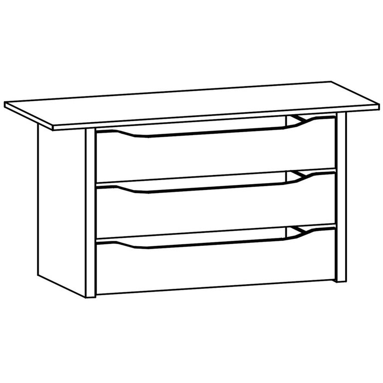 Rauch Orange 112.5cm Width Compartment Interior 3 Drawer For Sliding Wardrobe