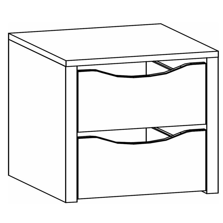 Rauch Orange 45cm Width Compartment Interior 2 Drawer For Sliding Wardrobe