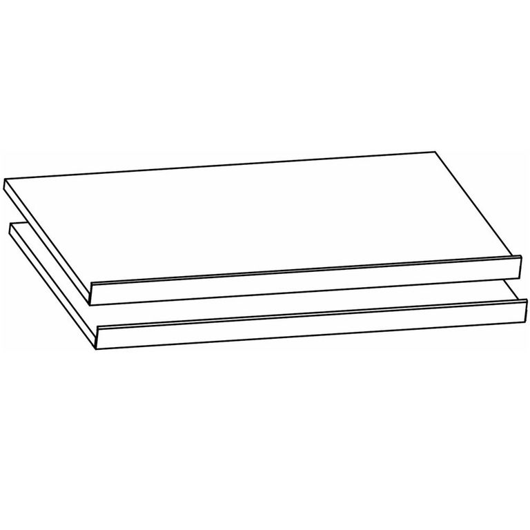 Orange Compartment Shoe Shelves - 67.5cm Width