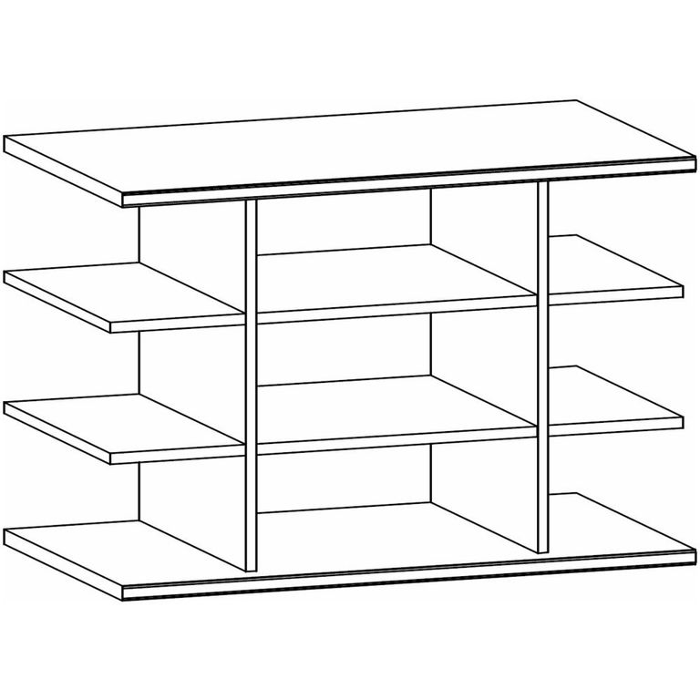 Orange Compartment Shelf Commitment - 90cm Width