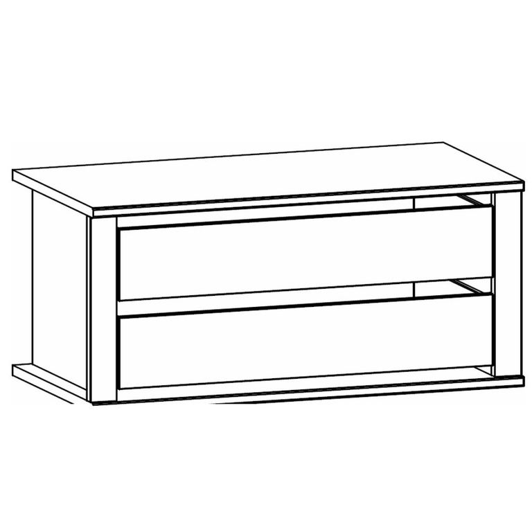 Orange Plus Compartment Interior - 2 Drawer - 100cm Width