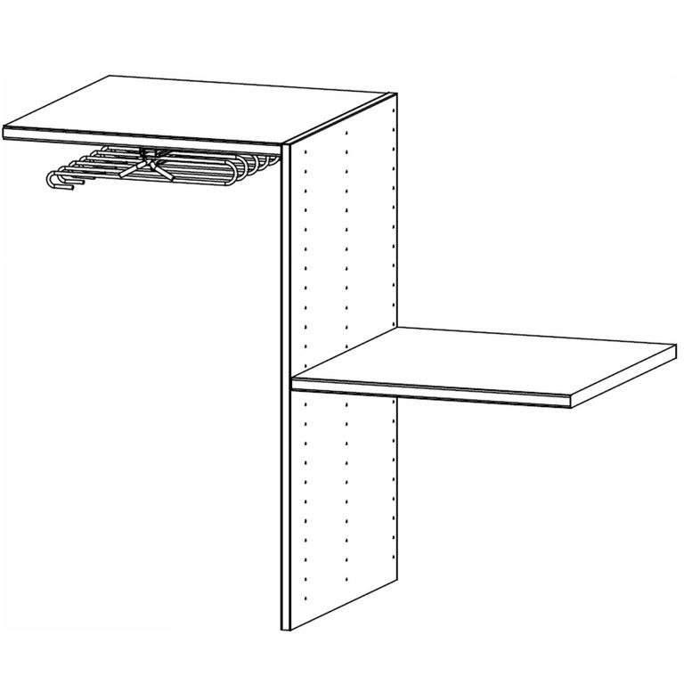 Orange Plus Wardrobe Interior Division - 100cm Width - 2 Shelves and Trouser Holder