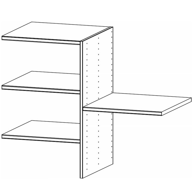Orange Plus Wardrobe Interior Division - 100cm Width - 4 Shelves