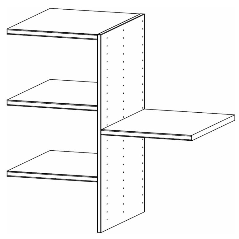 Orange Plus Wardrobe Interior Division - 80cm Width - 4 Shelves