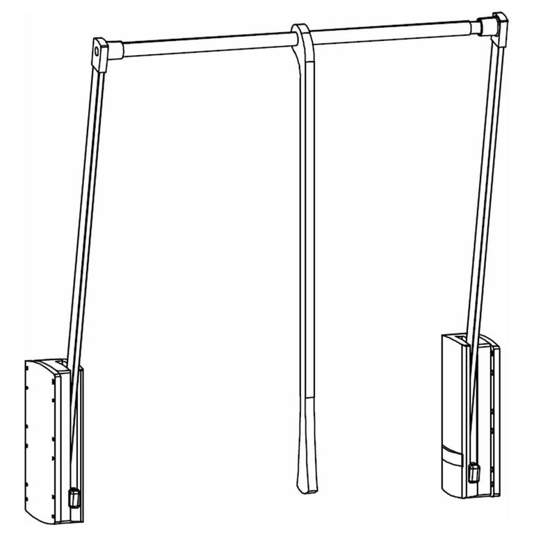 Orange Plus Compartment Clothes Lift - 90cm Width