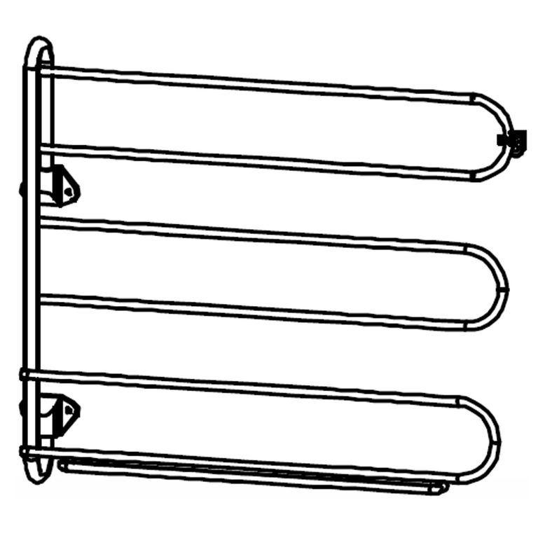 Orange Tie Rack - Swivelling