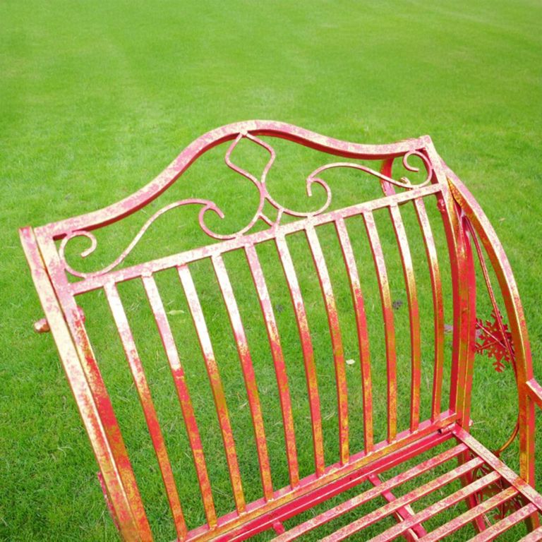 Red and Gold Metal Giant Christmas Sleigh