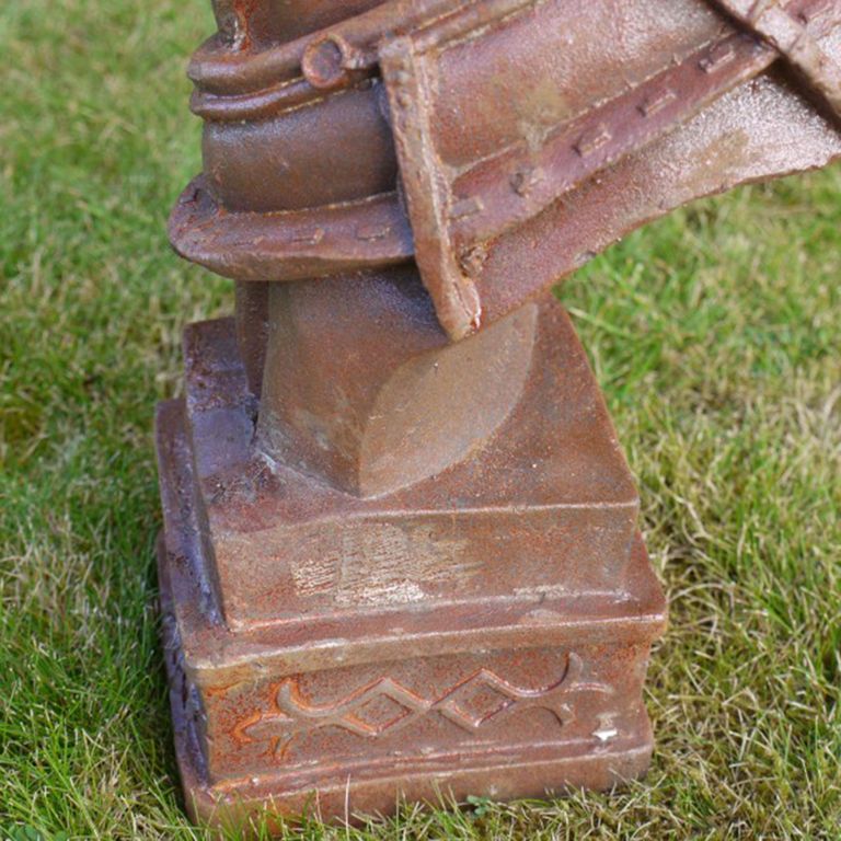 Rustic Metal Horse Head Statue