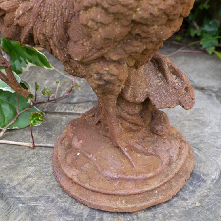 Rusty Garden Statue - Small Cockerel