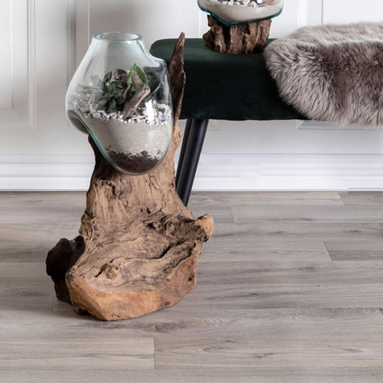 San Marino Large Waterdrop - Teakwood & Glass