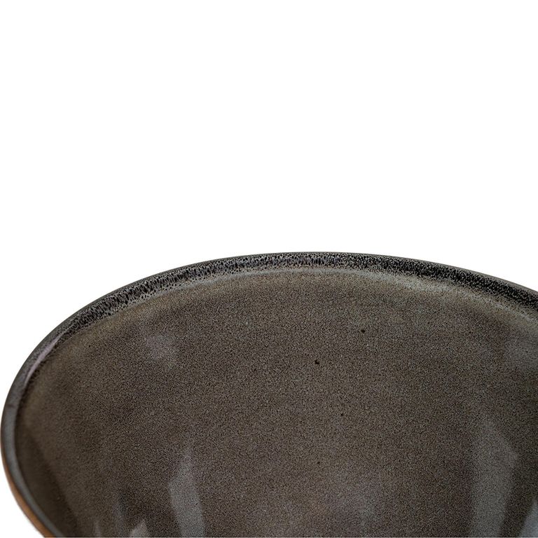 Selma Round Bowl - Ceramic - Grey