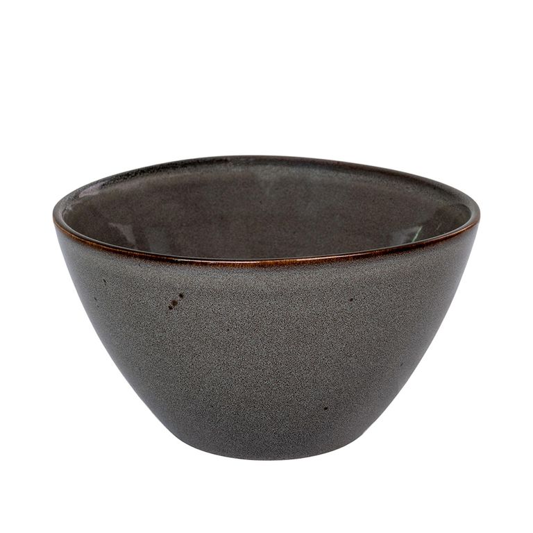 Selma Round Bowl - Ceramic - Grey