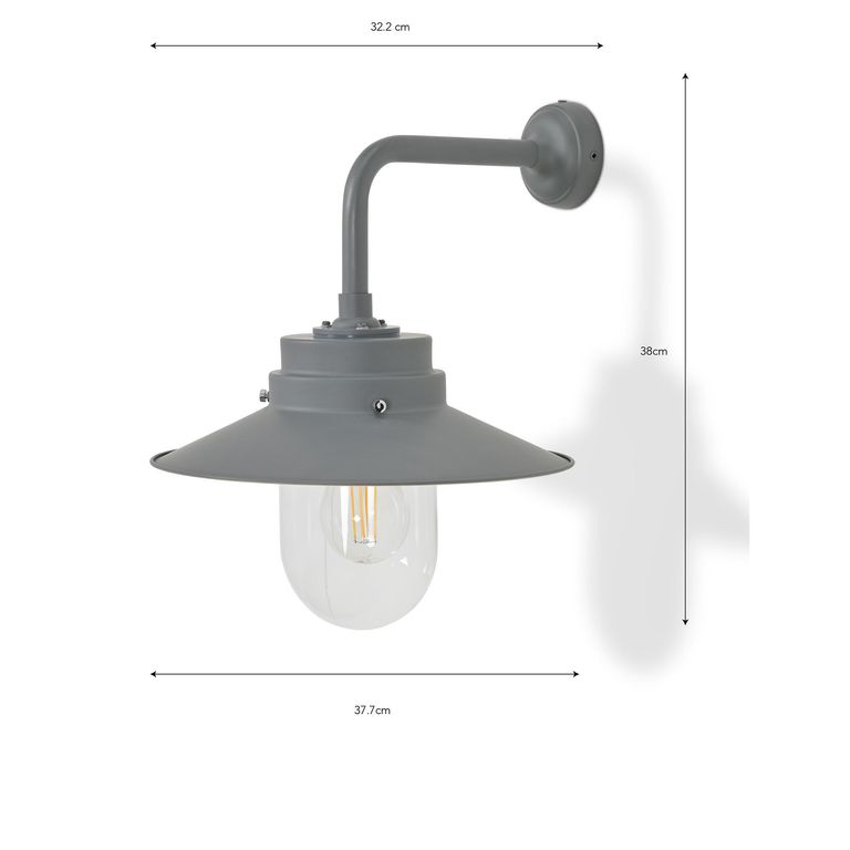 Semington Wall Light Charcoal Steel