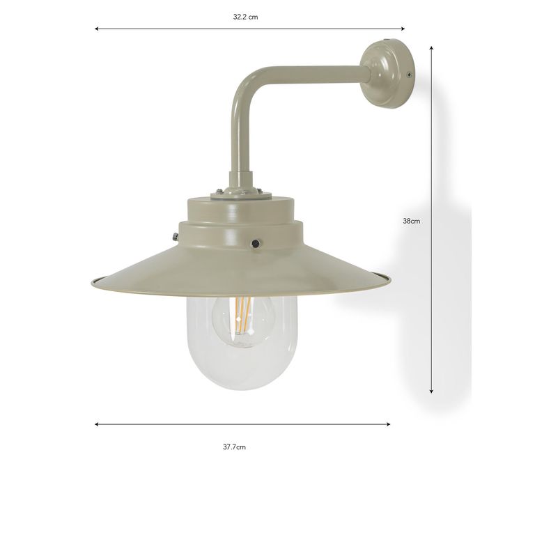 Semington Wall Light Clay Steel