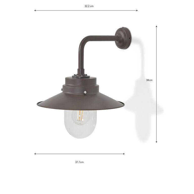 Semington Wall Light Coffee Bean Steel