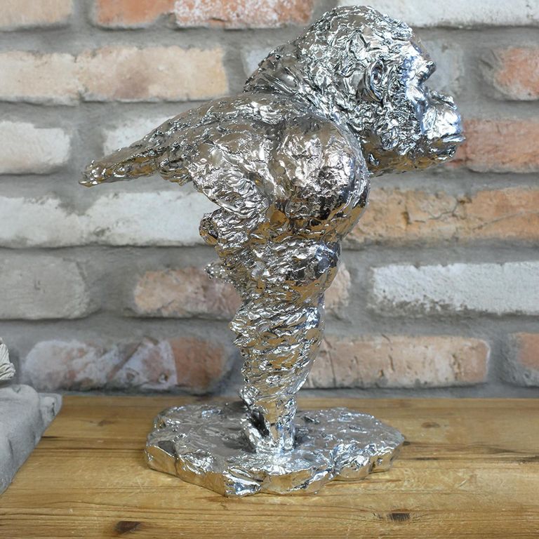 Silver Gorilla Statue - Set of 2