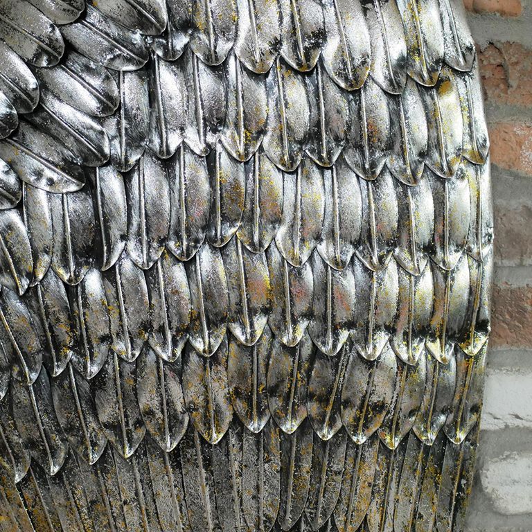 Silver Metal Giant Angel Wings