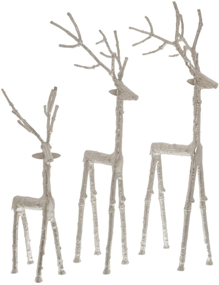 Silver Standing Stag Ornament