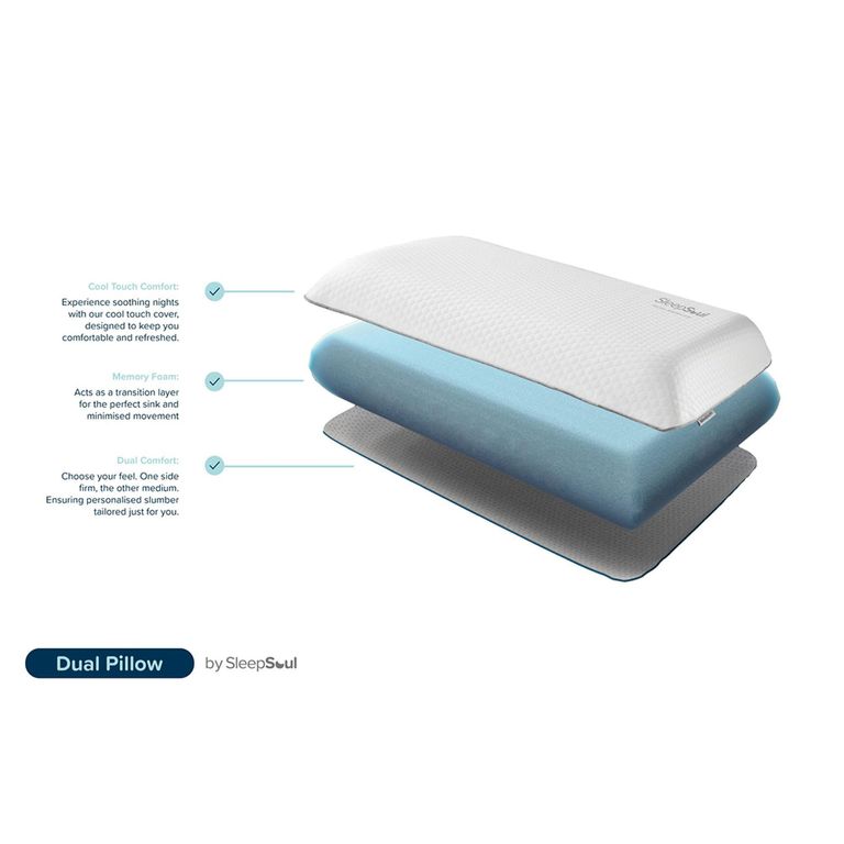 Sleepsoul Dual Pillow - White - Set of 8