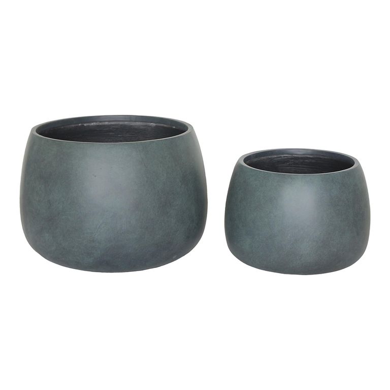 Stanbury Fiberclay Pot - Black - Set of 2