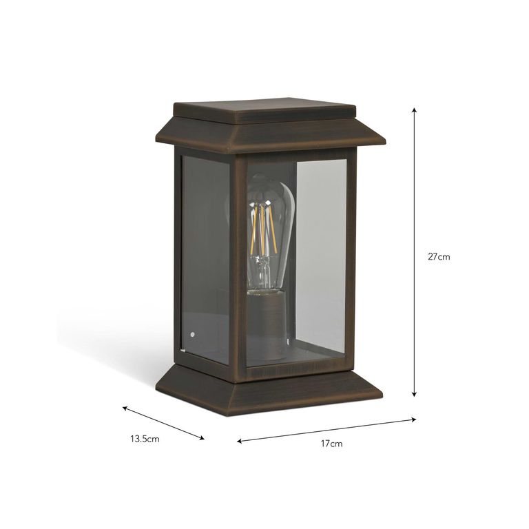 Stourton Wall Light Antique Bronze Steel