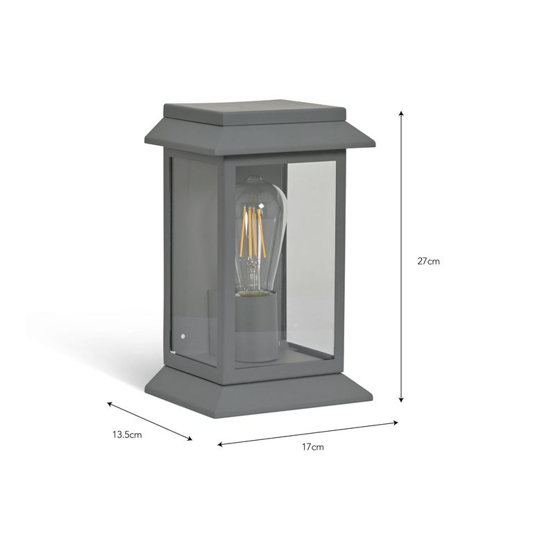 Stourton Wall Light Charcoal Steel