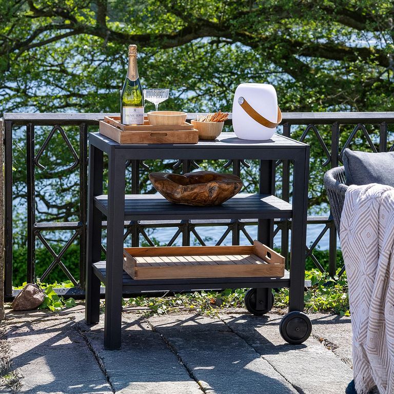 Taormina Tea Trolley - Black - Wood