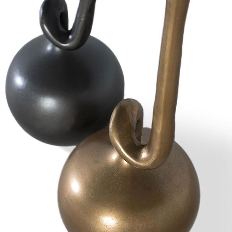 Treviso Vase - Gold and Black - Set of 2 - Metal