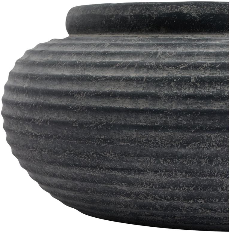 Wembley Ceramic Round Ribbed Planter