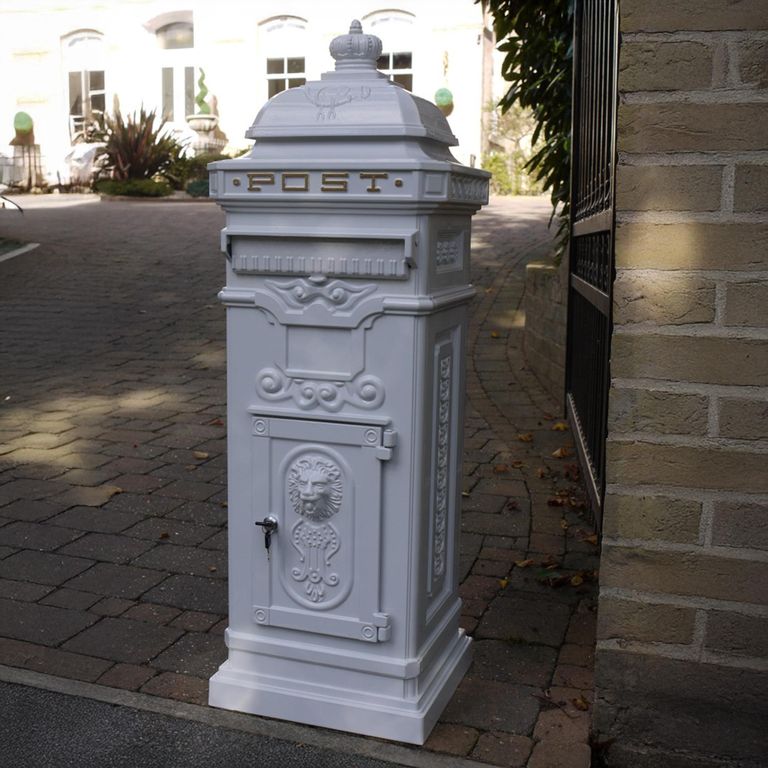 Mail Box - White Aluminium
