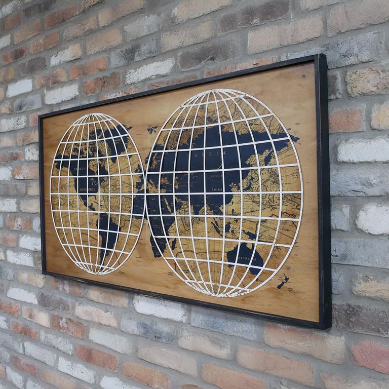 World Map Wall Deco - Set of 2
