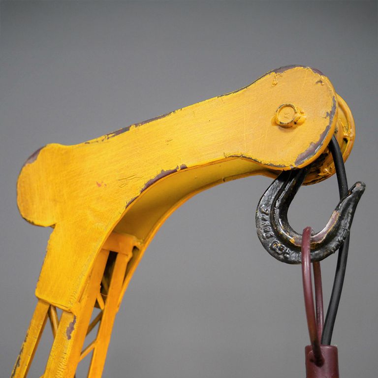 Yellow Metal Crane Light - Set of 2