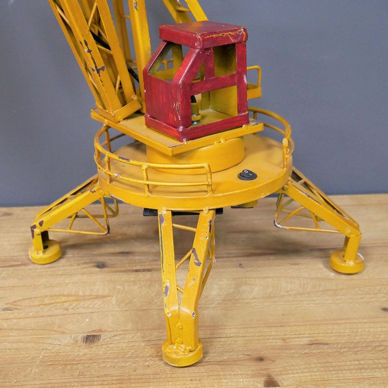 Yellow Metal Crane Light - Set of 2