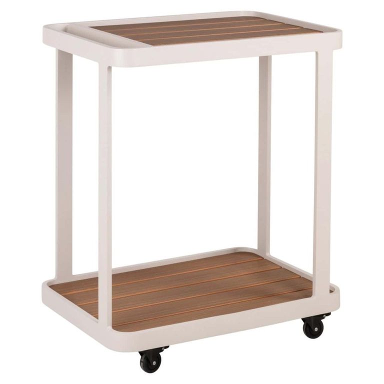 Spritz Outdoor Bar Trolley - Beige - Metal and Wood