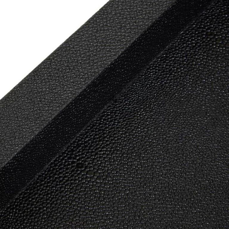 Cardoba Bar Trolley - Black Faux Shagreen