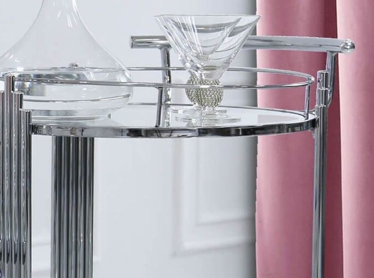 Cohen Drinks Trolley - Glass and Chrome