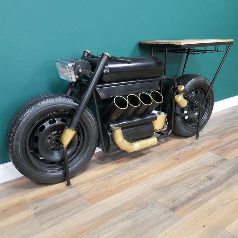 Bar Unit - Black Metal - Motorbike Style