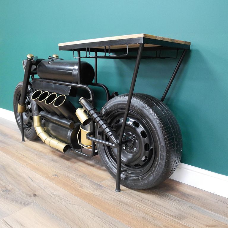 Bar Unit - Black Metal - Motorbike Style