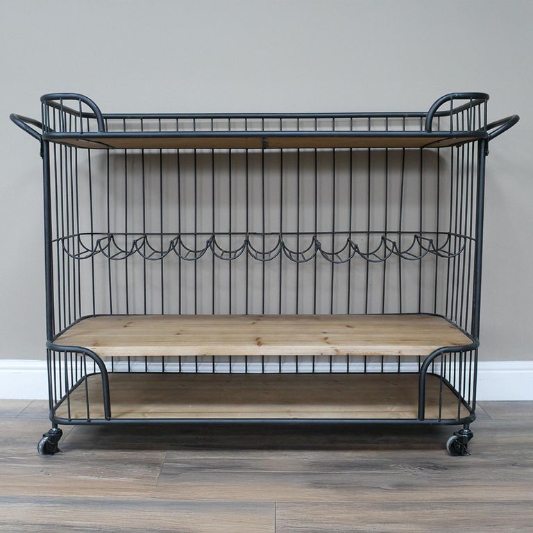 Trolley - Metal and Wood - Wine