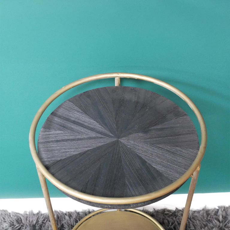 Trolley - Wood and Metal - Round - Drink Style