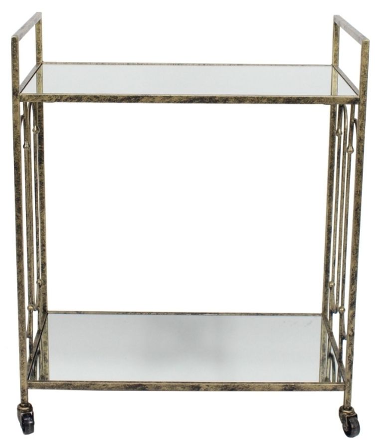 Estela Drinks Trolley - Gold and Mirrored