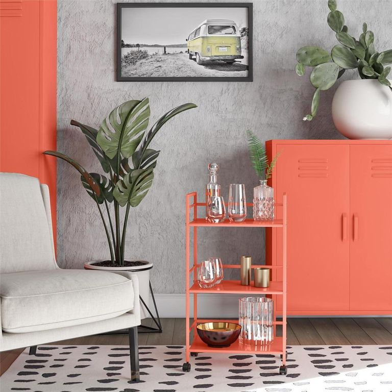 Nowata Cache Orange Rolling Cart - 7741813COMNUK