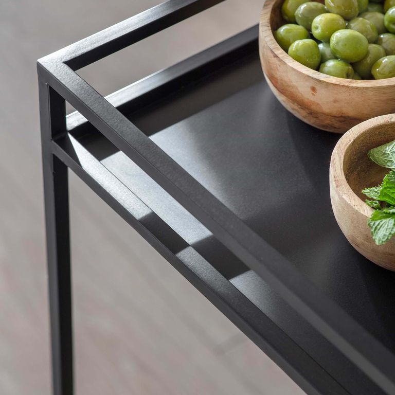 Portloe Drinks Trolley Black