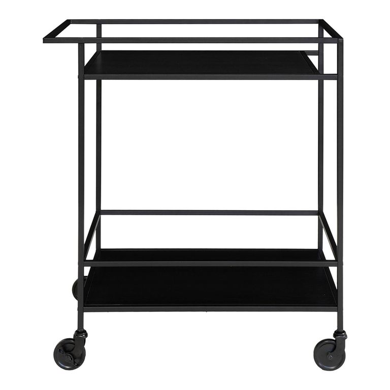Vita Bar Trolley - Black Melamine