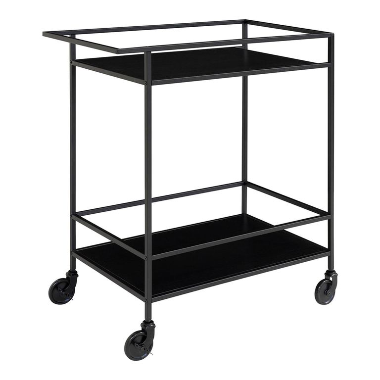 Vita Bar Trolley - Black Melamine