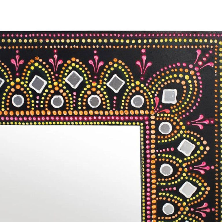 Lecce - Black Painted Wooden - Wall Mirror