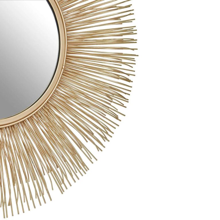 Templar Wall Mirror - Round - Gold Sunburst