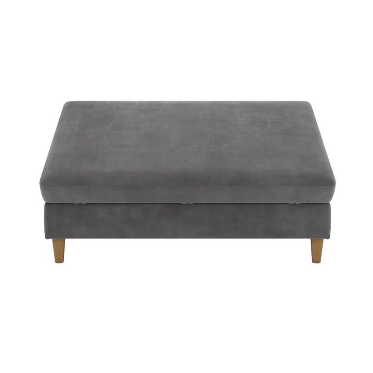 Hartford Ottoman Bench - Storage - Grey Chenille Fabric - 2196459UK